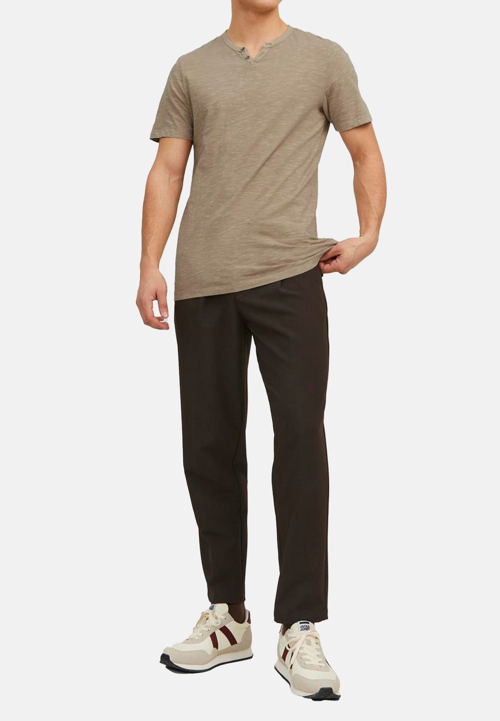 

Базовая футболка 3ER PACK SPLIT Jack & Jones, бежевый
