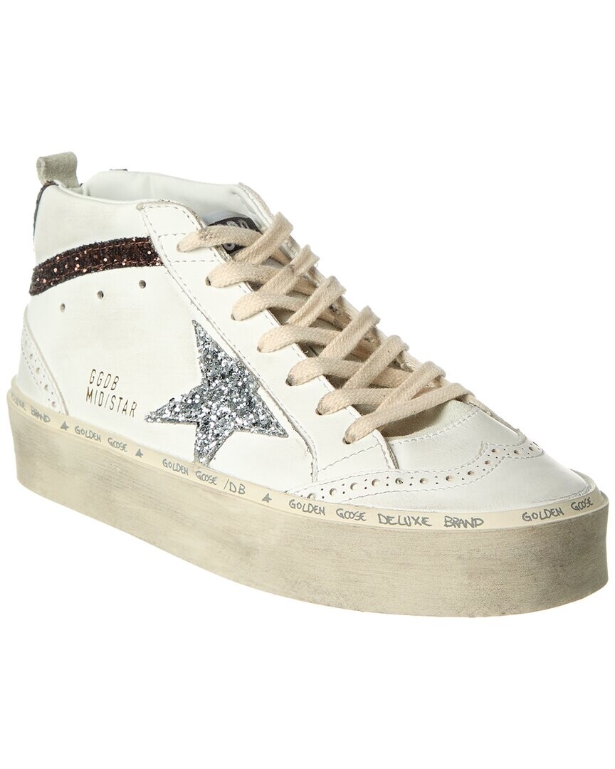 Кожаные кроссовки Golden Goose Midstar, белый