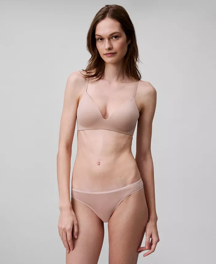 Женский бюстгальтер-майка Perfectly Fit Wireless QF8013 Calvin Klein, коричневый — фото 3