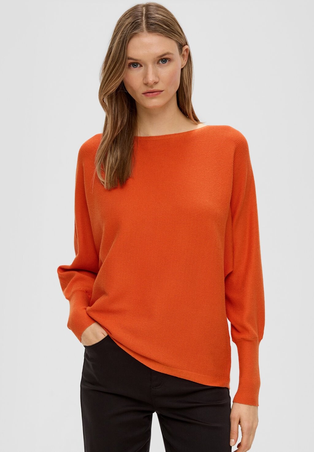 

Вязаный свитер MIT MUSTERSTRUKTUR s.Oliver BLACK LABEL, цвет orange