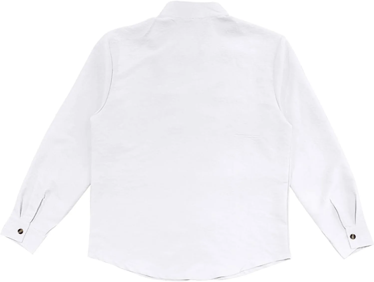 Мужская рубашка с длинным рукавом на пуговицах Regular Fit Casual с отложным воротником Oxford легкая из шамбре Generic, белый — фото 4