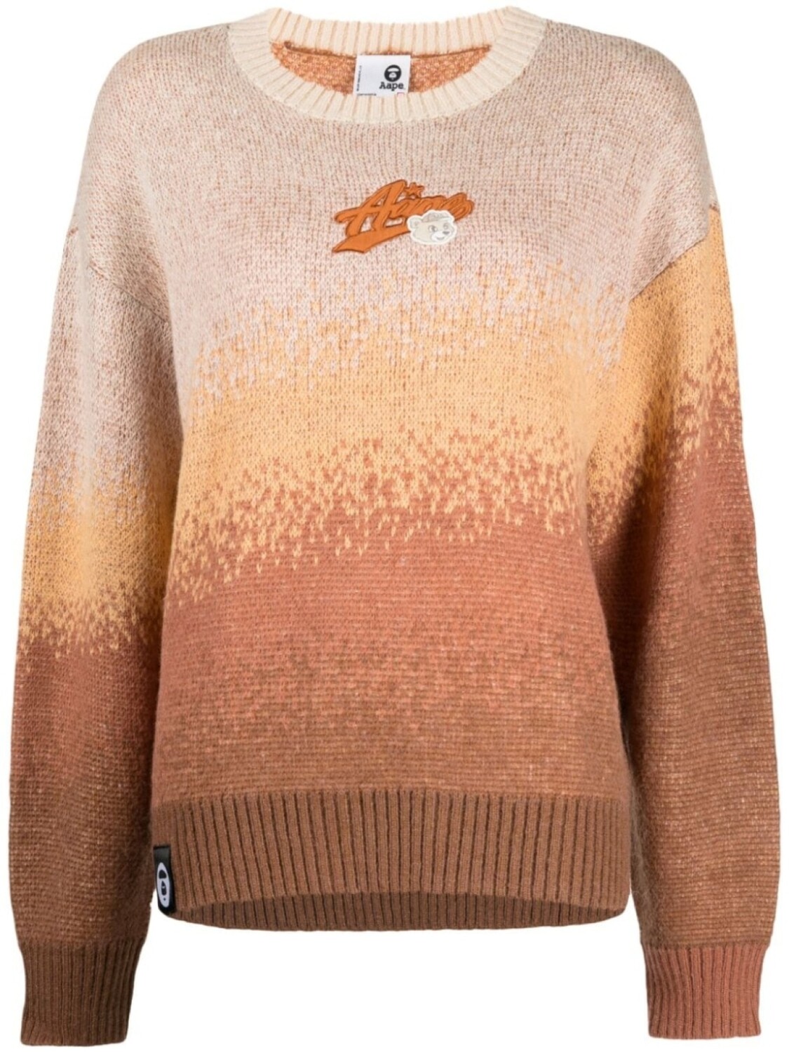 

Жаккардовый джемпер с логотипом AAPE BY *A BATHING APE, коричневый
