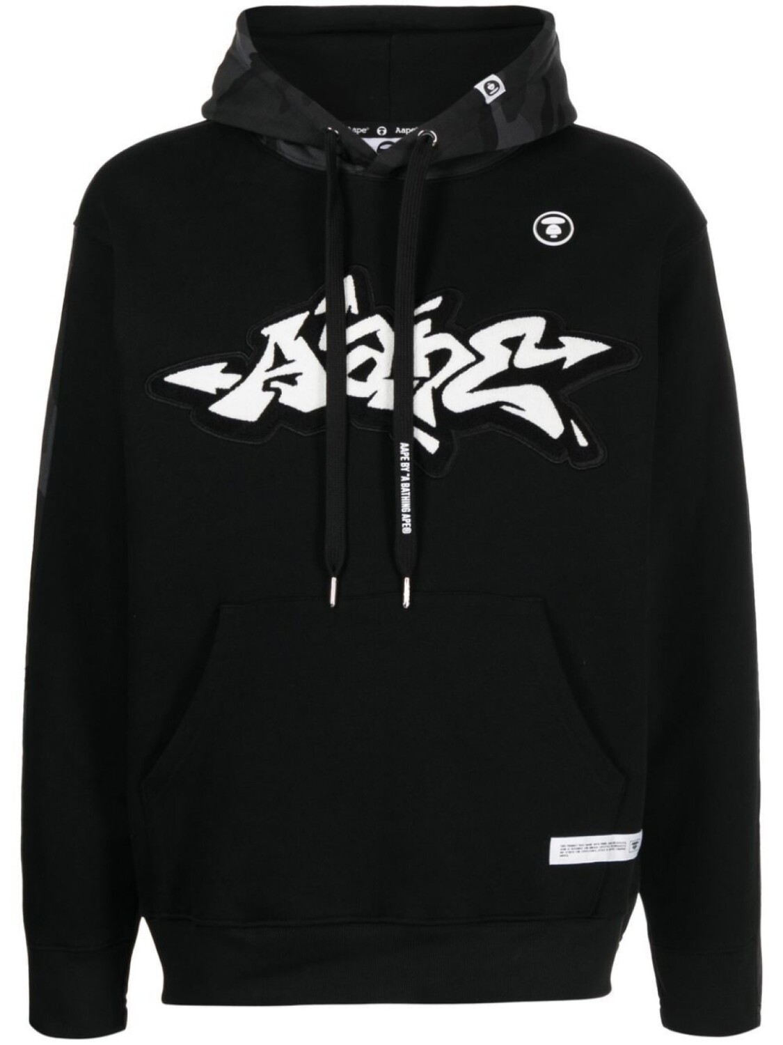 

Худи с камуфляжным принтом в двух тонах AAPE BY *A BATHING APE, черный