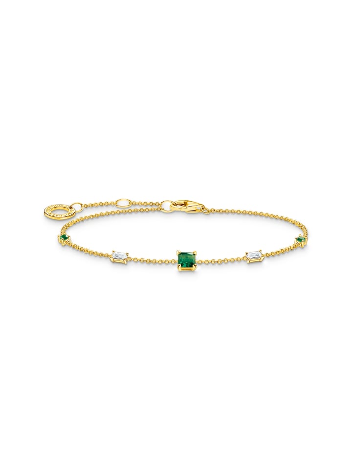 

Thomas Sabo Золотой браслет в золотом, зеленом, белом цветах