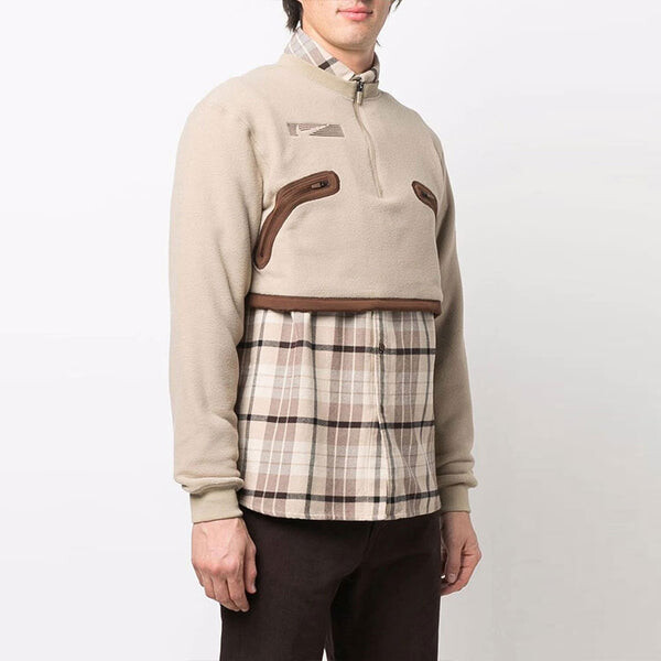 Толстовка Nike x Travis Scott Crossover Pullover 'Beige Brown', мультиколор — фото 3