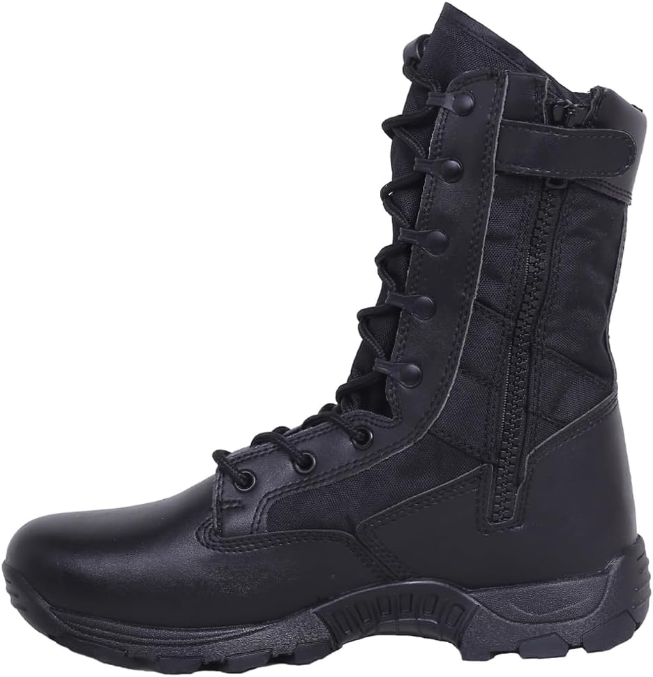 

Мужские тактические военные ботинки MUTERUN 20 см, для боевых операций SWAT, пустынные, для походов и трекинга, с молнией, для работы на открытом воздухе, черный