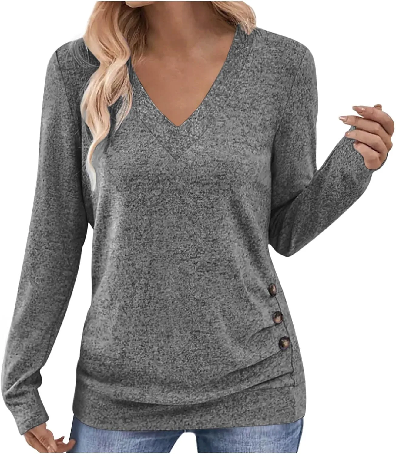 

Женская туника с длинными рукавами и V-образным вырезом Kenvina