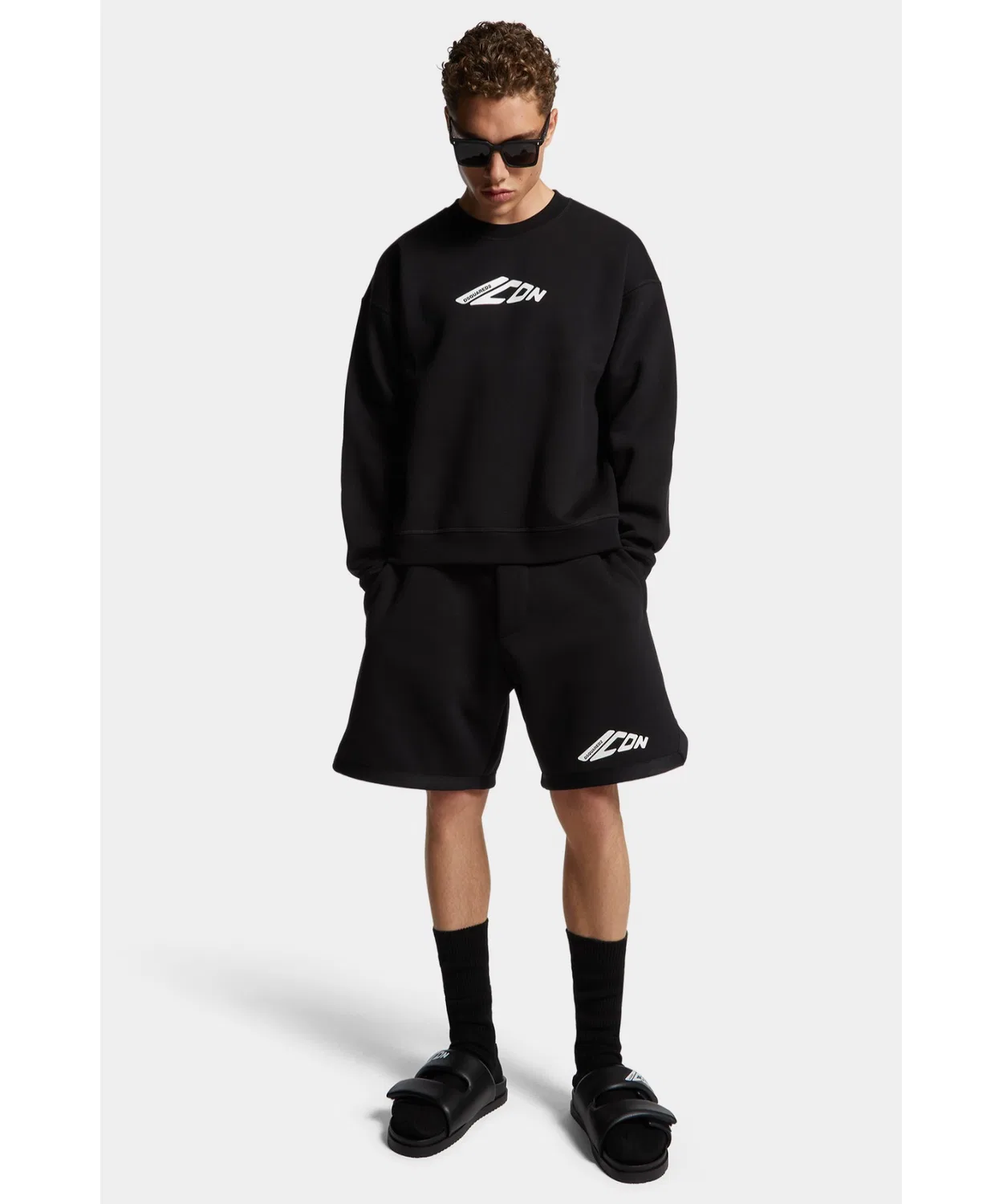 Свитшот с логотипом Icon Relax Fit Crewneck, белый — фото 3