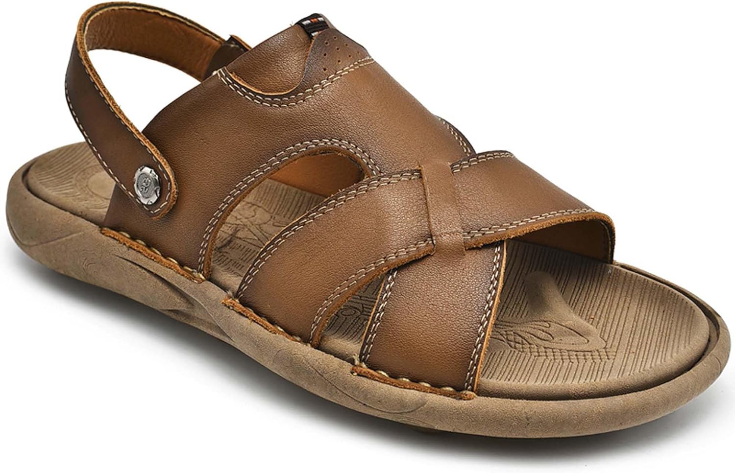 

Мужские кожаные спортивные сандалии, дышащие, мягкие, противоскользящие, износостойкие, пляжные сандалии, летние, легкие, универсальные Generic, хаки