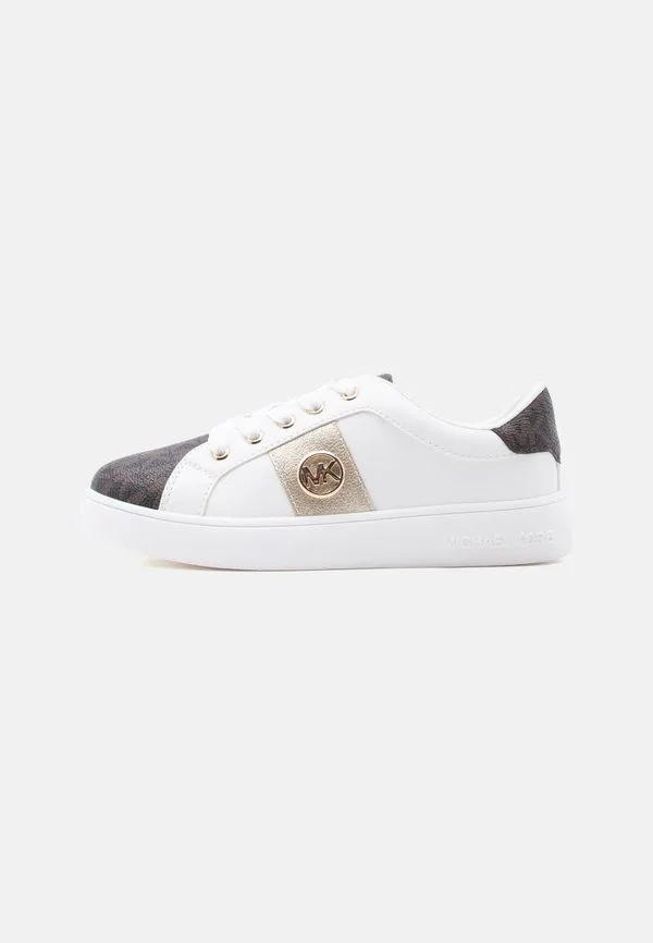 Кроссовки jem raine, белые/коричневые/бледно-золотистые, металлические Michael Kors Kids, White/Brown/Pale Gold-Coloured Metallic