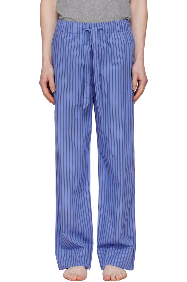 

Пижамные брюки из поплина Tekla, цвет boro stripes