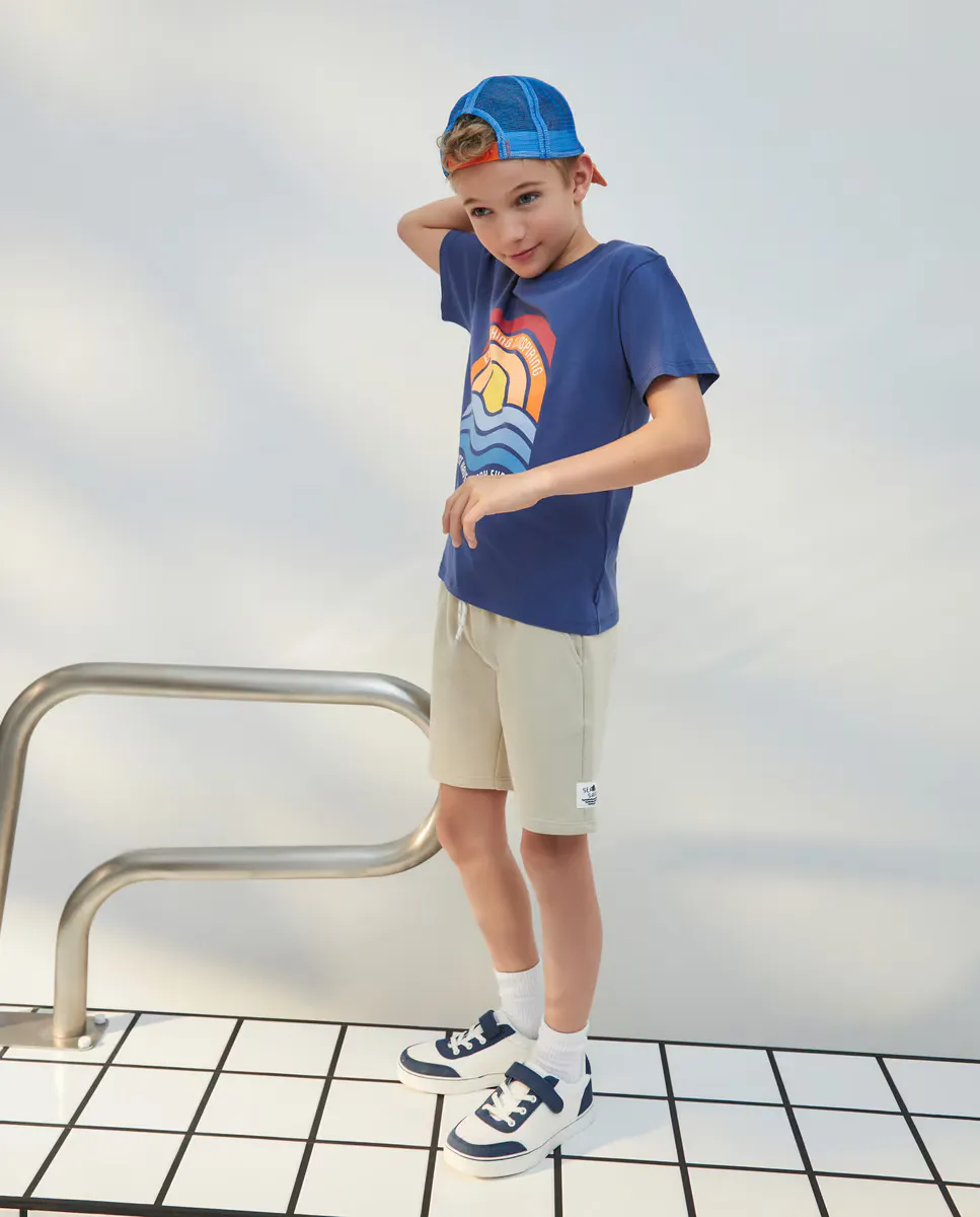 

Футболка с коротким рукавом и графическим рисунком для мальчиков Kids El Corte Inglés, синий