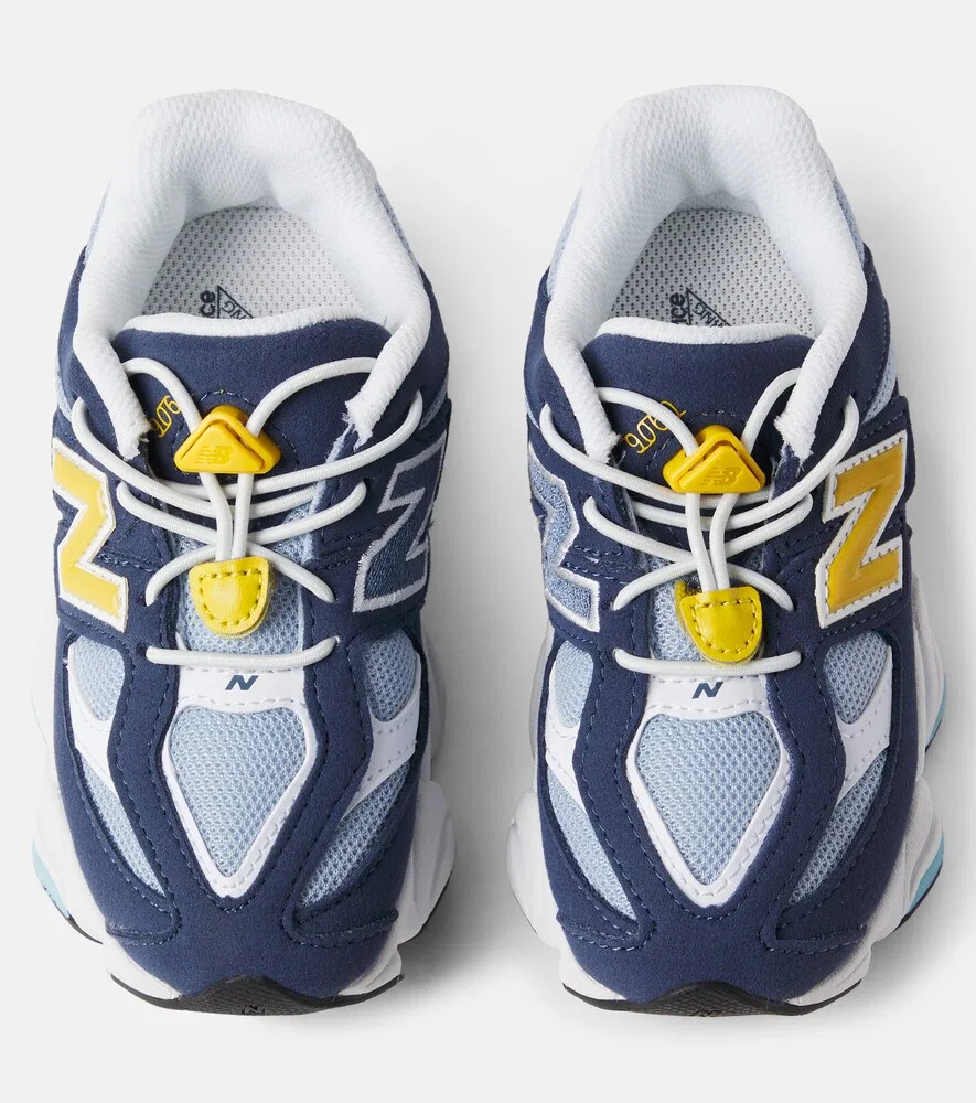 Кроссовки 9060 с замшевой отделкой New Balance Kids, синий — фото 4