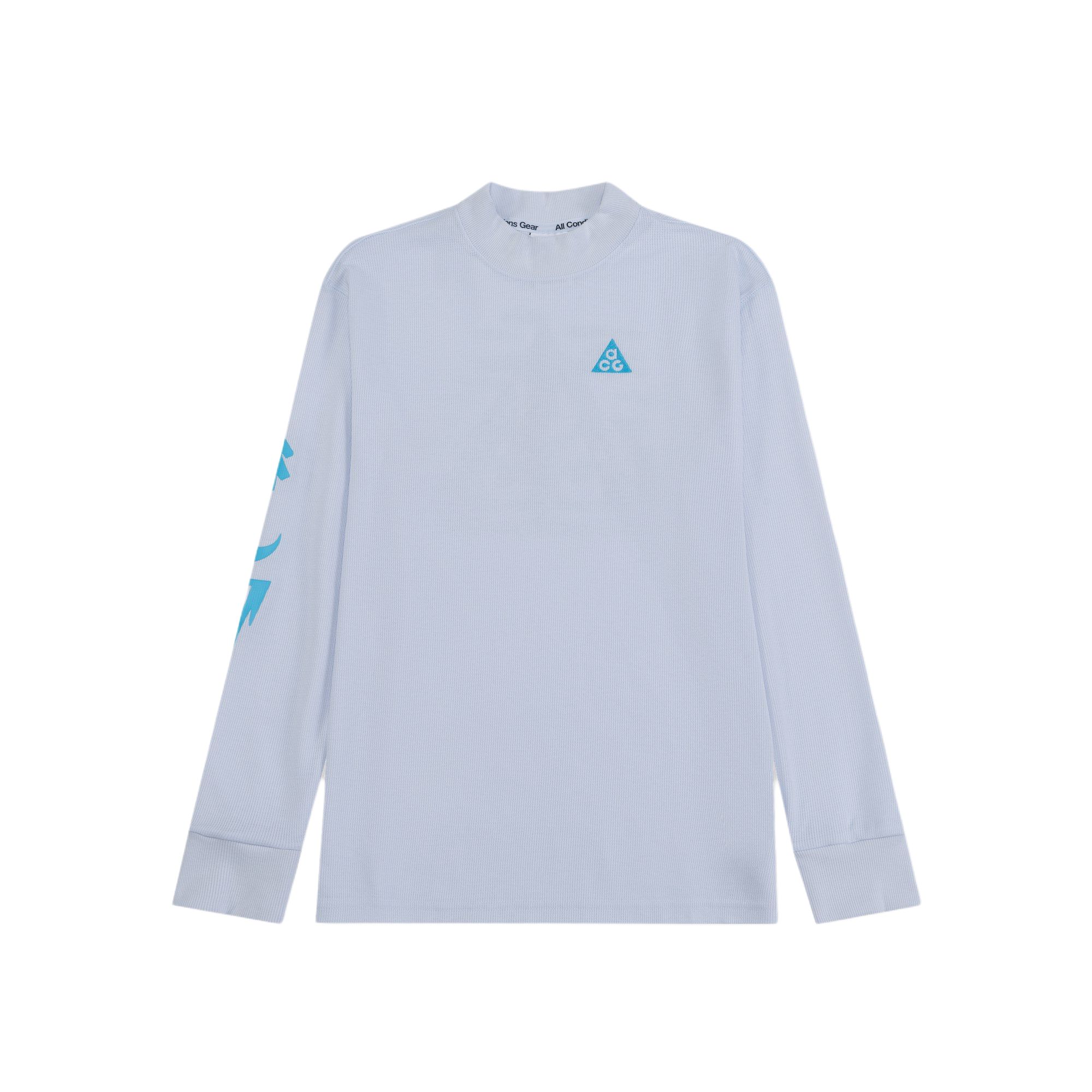 Футболка Nike ACG DRI-FIT для подростков в цвете серый/синий балтийского моря — фото 2