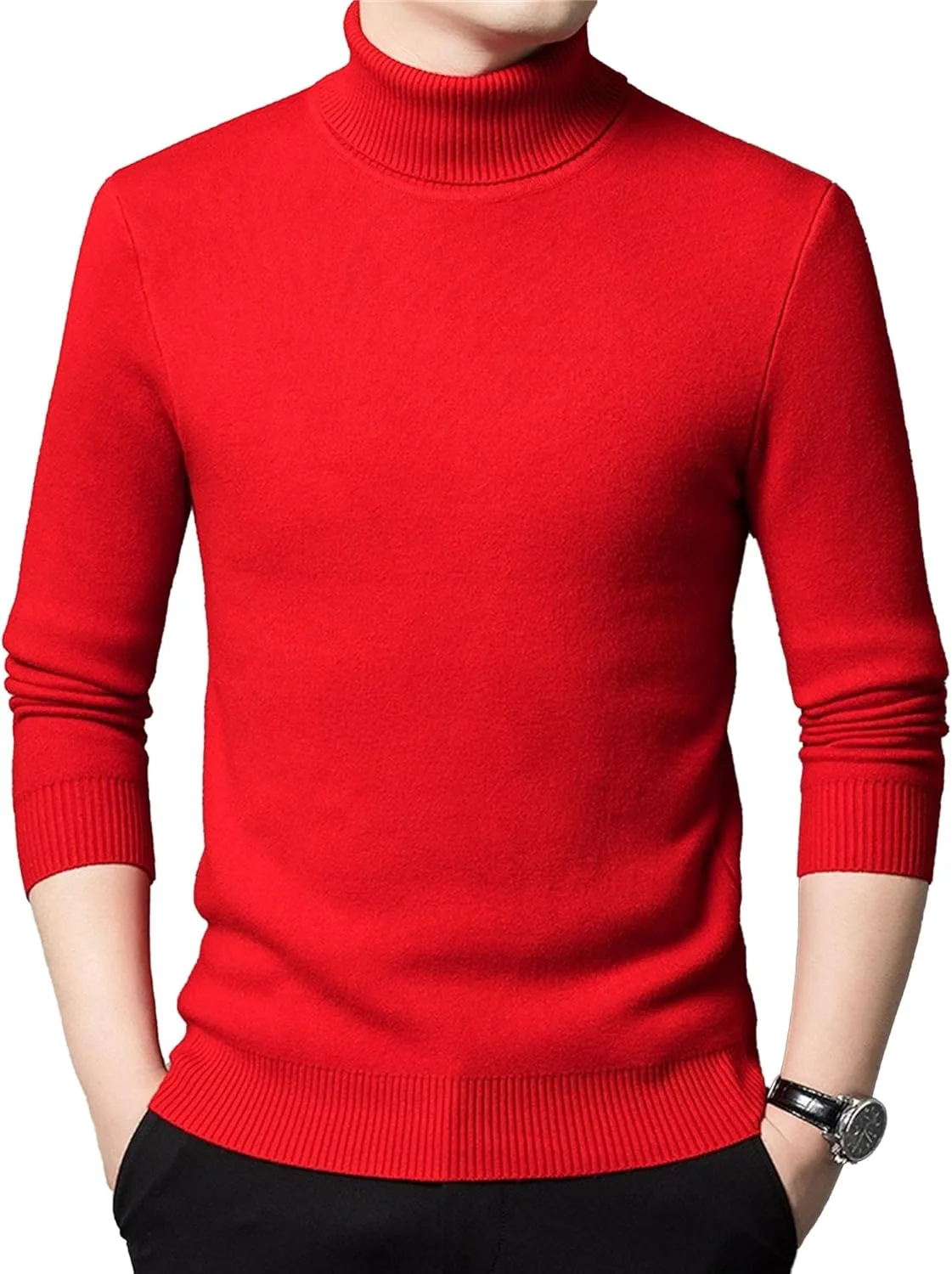 

Мужской свитер Slim Fit с воротником-гольф