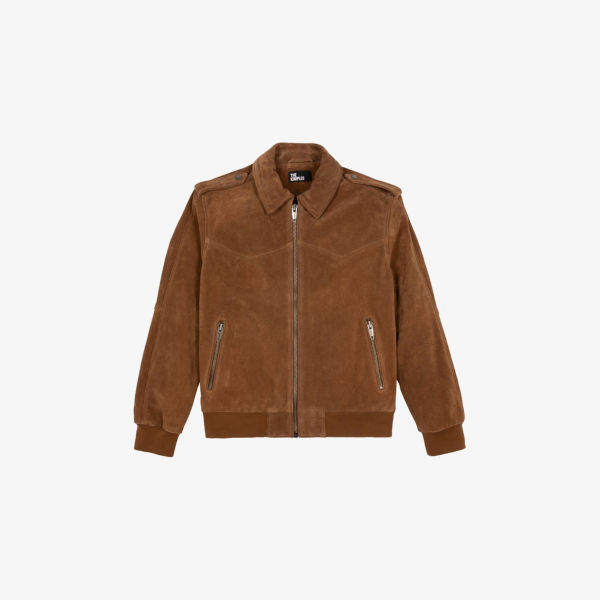 

Классическая ковбойская куртка из замши The Kooples, коричневый