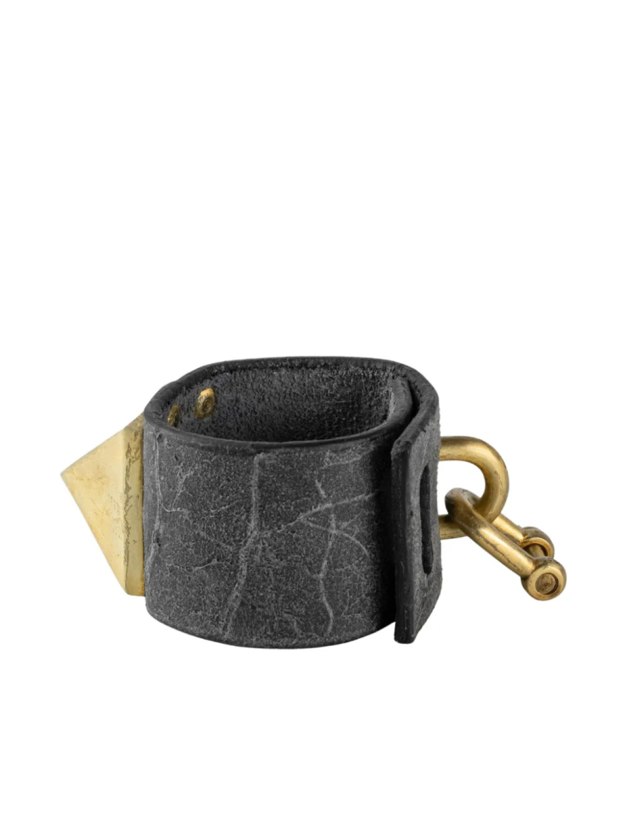 

Браслет Parts of Four Restraint pyramid-detail leather bracelet, черный