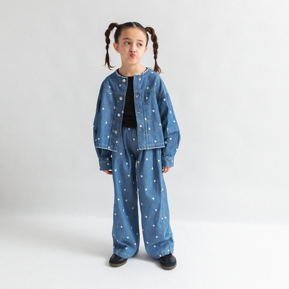 Джинсовые брюки с цветочной вышивкой Branshes, blue — фото 3