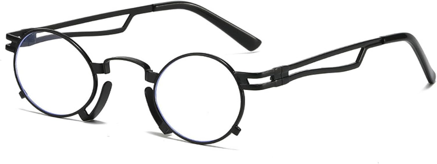 

Ретро-солнцезащитные очки маленького овального размера для женщин, модные, с уникальной металлической оправой, защита от УФ-излучения UV400, панк-очки для мужчин TVTBBVV, Black Clear