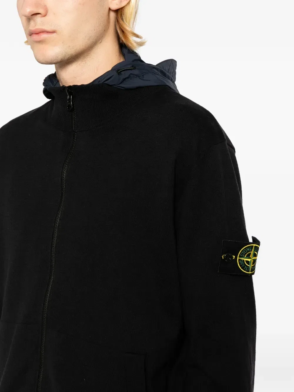 Двусторонняя куртка на молнии Stone Island, черный — фото 4