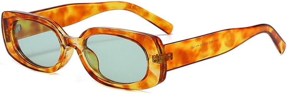 

Солнцезащитные очки в маленькой оправе для женщин, конфетного цвета, с защитой от УФ-излучения UV400, для мужчин, в стиле панк с леопардовым принтом, для занятий спортом на открытом воздухе, бега и езды generic, Amber Green