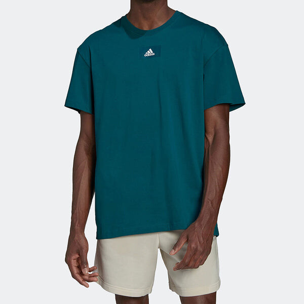 Футболка adidas Round Neck Short Sleeve Green, мультиколор — фото 2