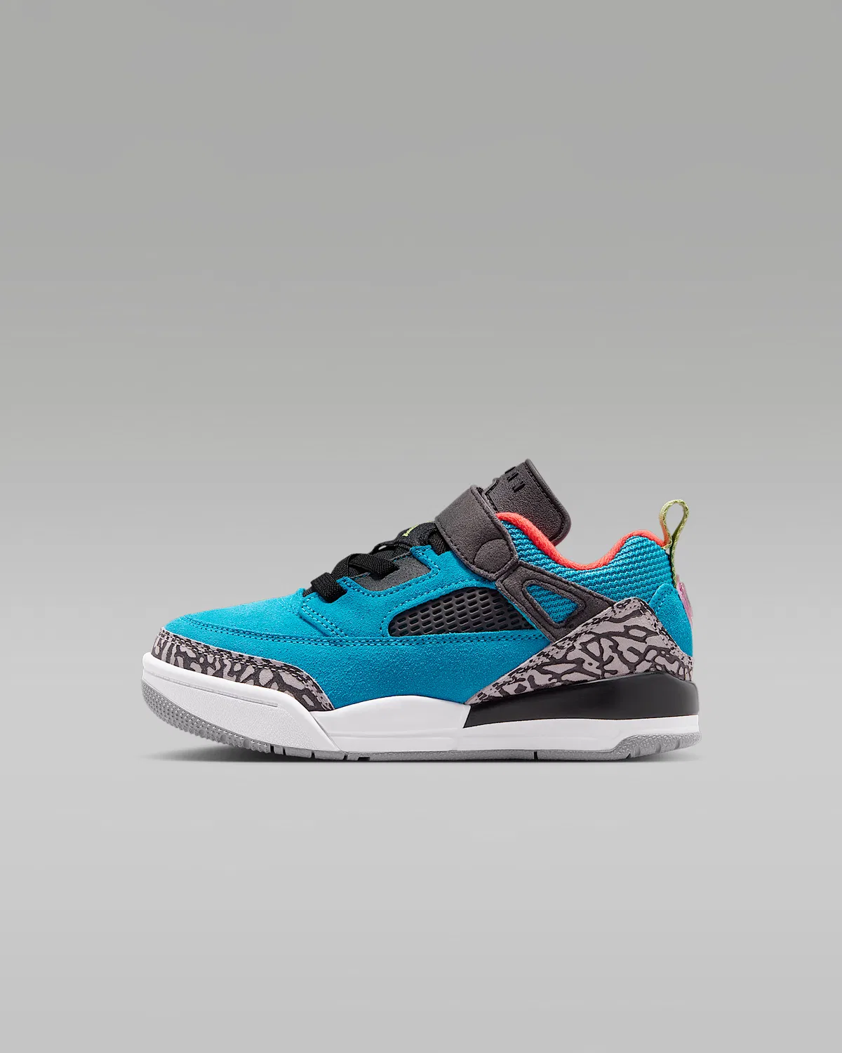Детские кроссовки Jordan Spizike Low, Neo Turquoise/Light Crimson/Cosmic Fuchsia/Vivid Green