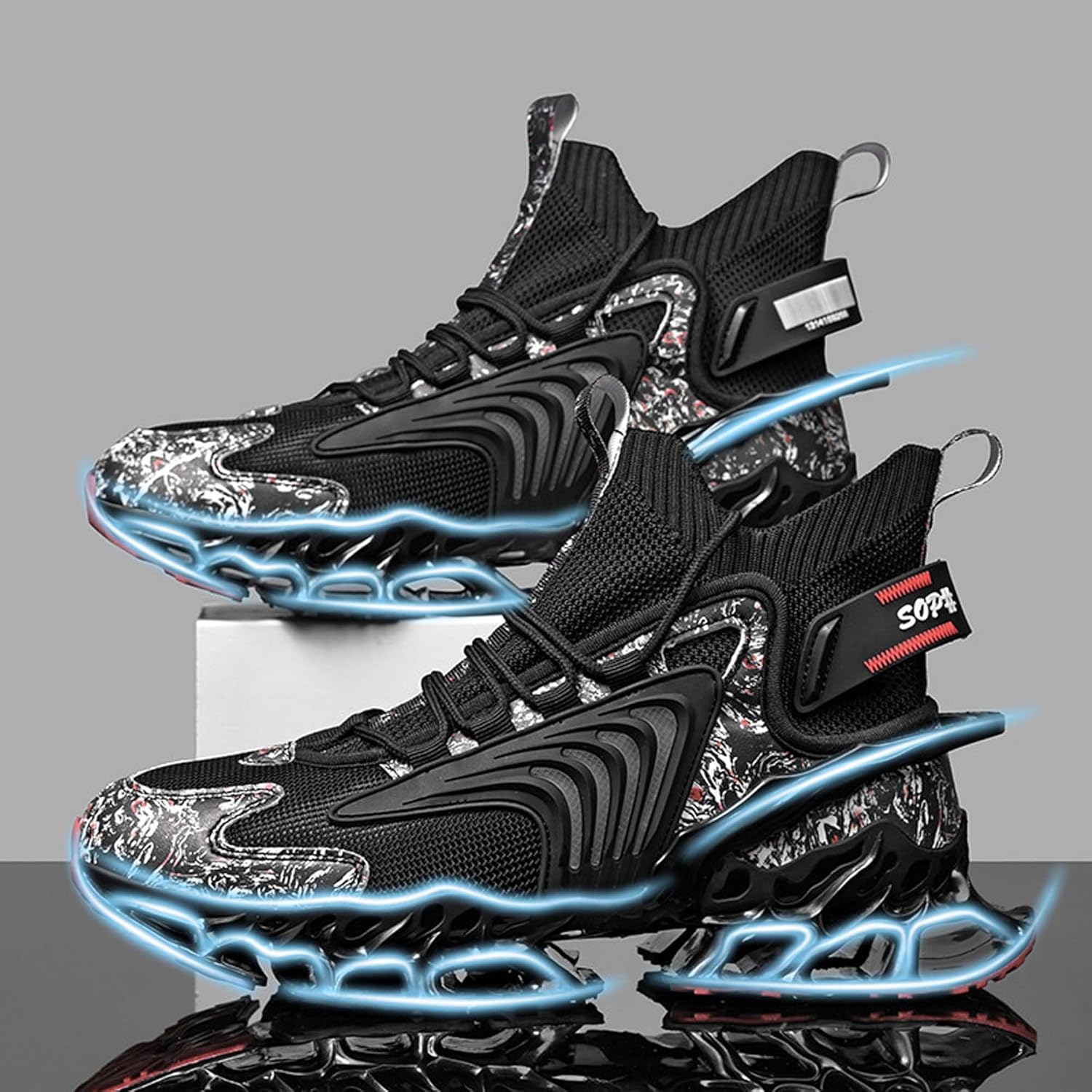 Кроссовки Blade Fashion, модные кеды, спортивная обувь, ретро и простые классические повседневные мужские туфли Generic, черный — фото 3