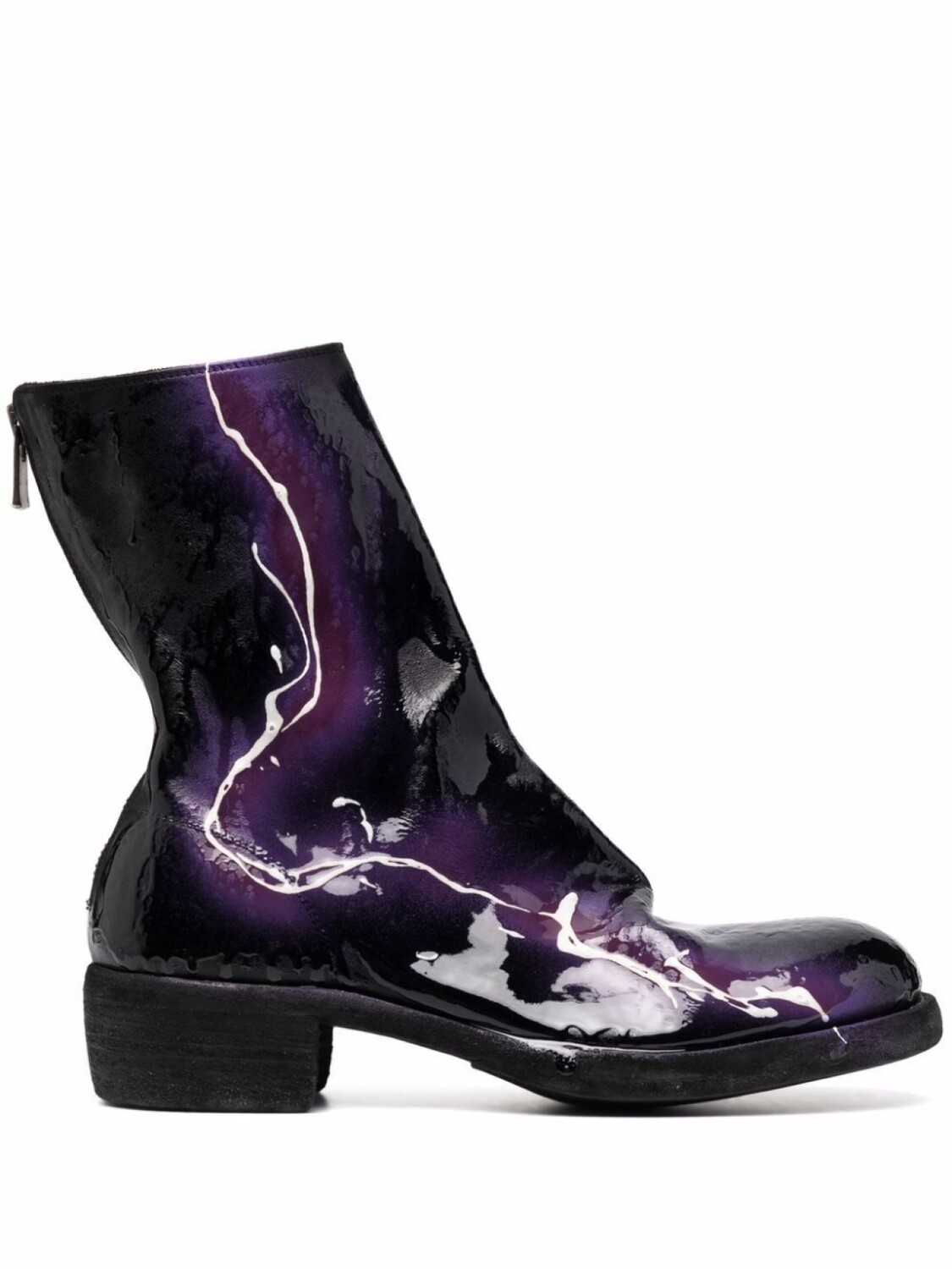 Guidi лакированные ботинки, черный