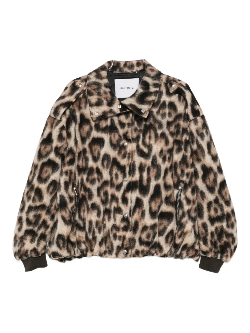 

Бомбер с анималистичным принтом Halfboy, коричневый