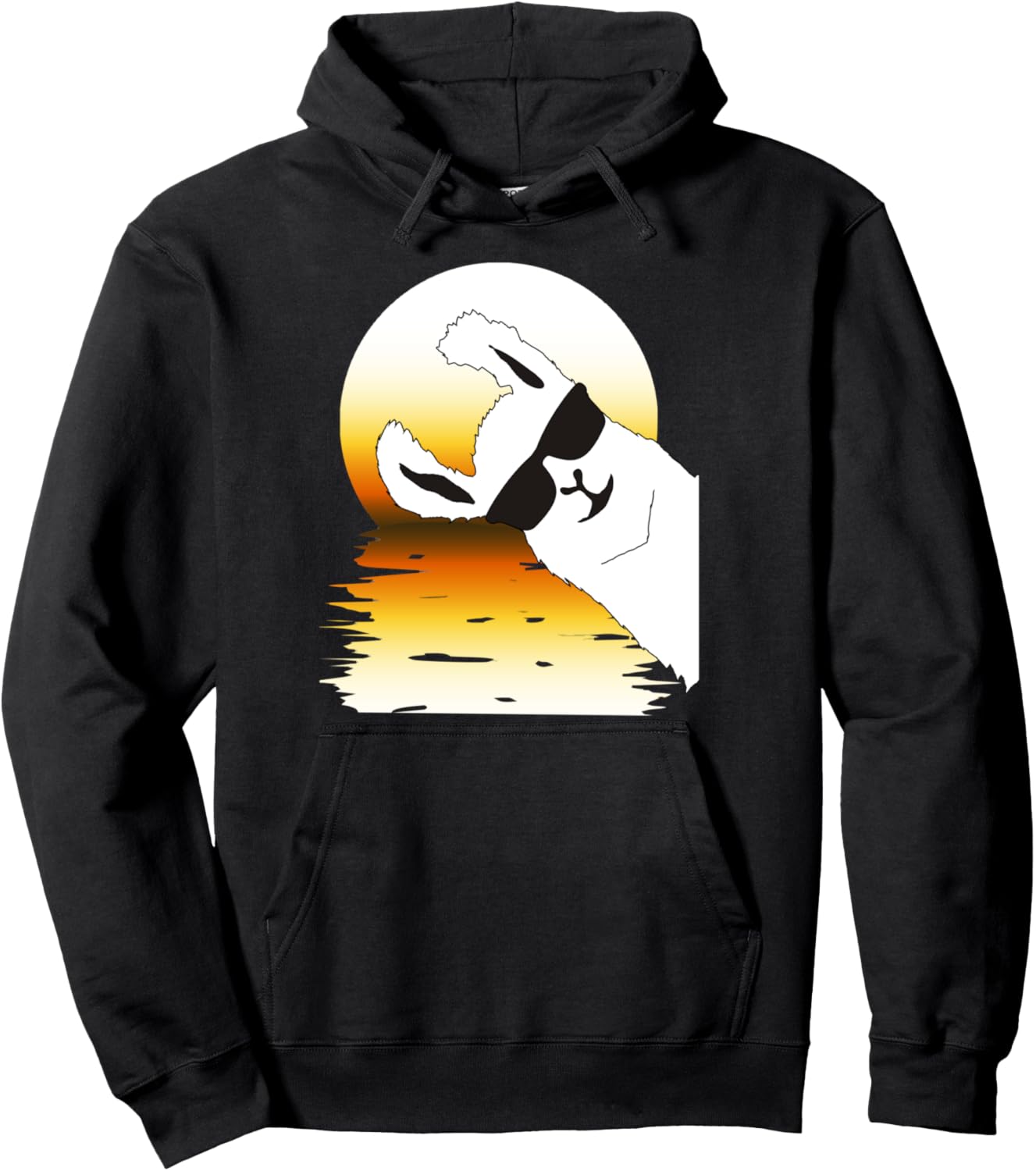 

Забавная толстовка с изображением ламы и альпаки в солнцезащитных очках для пляжного отдыха, черная Funny Llama Alpaca For Women, Men And Girls