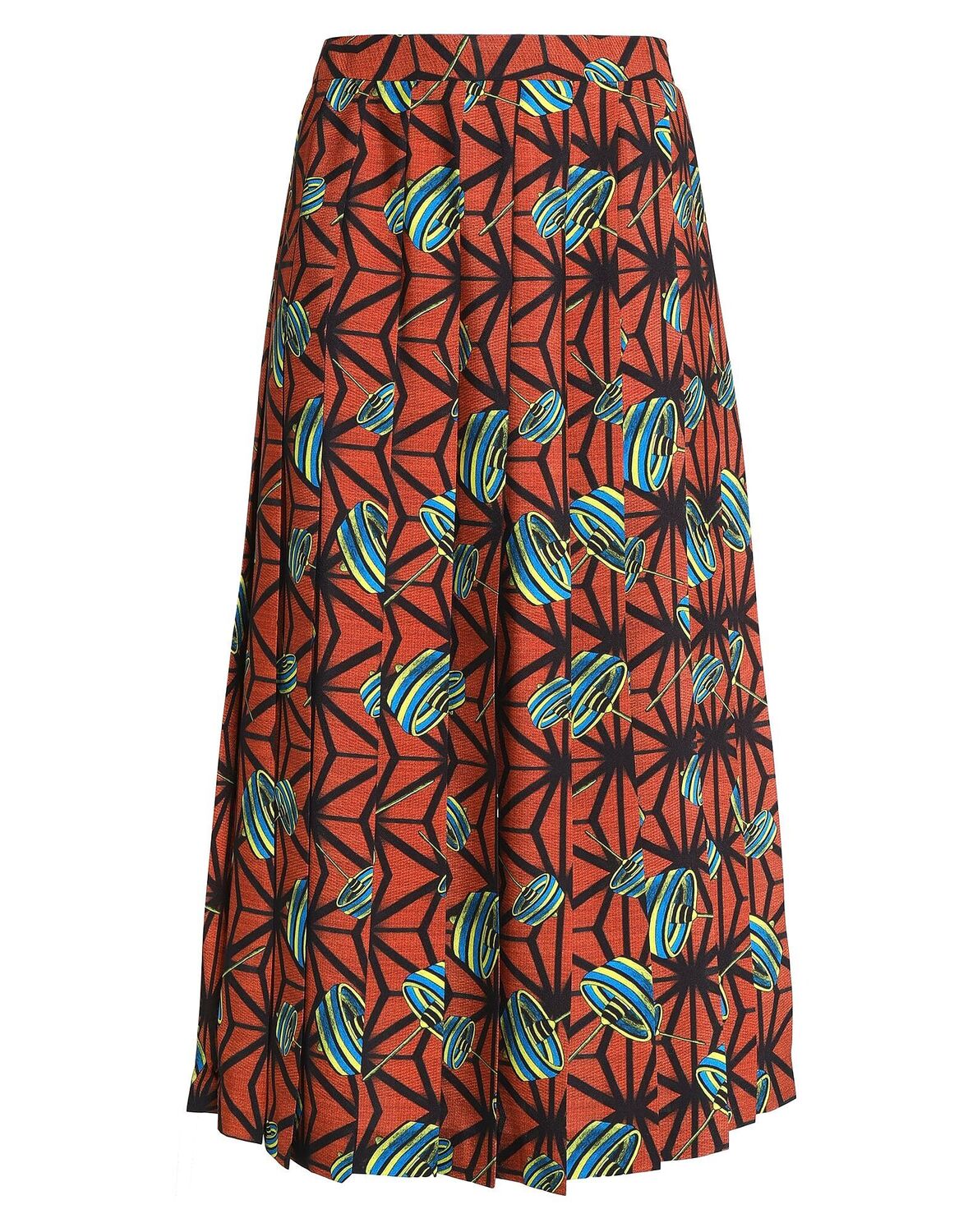 

Юбка миди Stella Jean, красно-коричневый