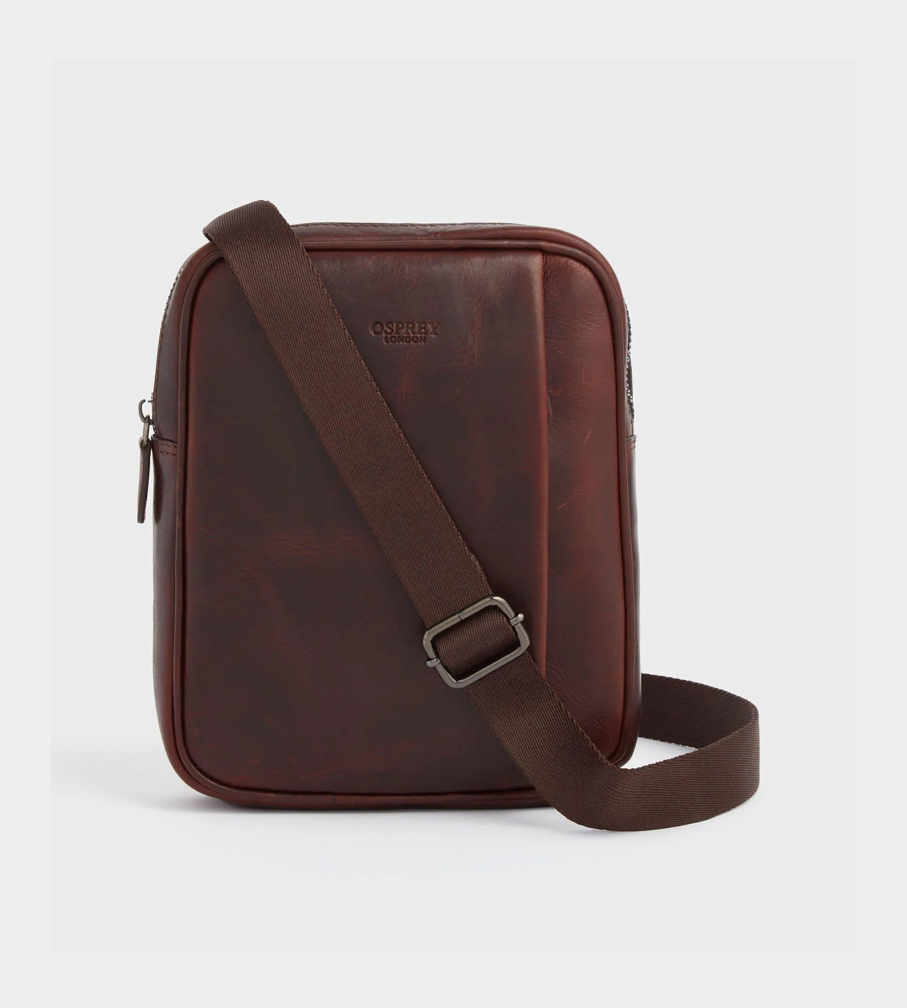 

Маленькая кожаная двусторонняя сумка-мессенджер Carter OSPREY LONDON, коричневый
