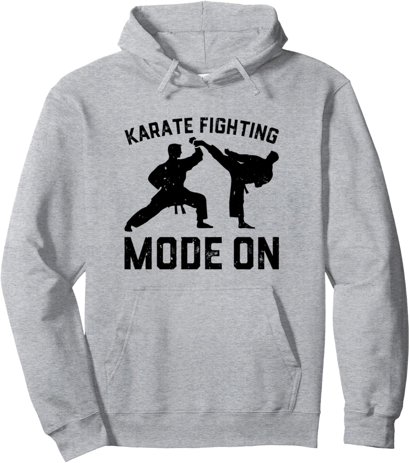 

Режим боя карате включен - Худи с изображением бойца карате Funny Karate Quotes, серый