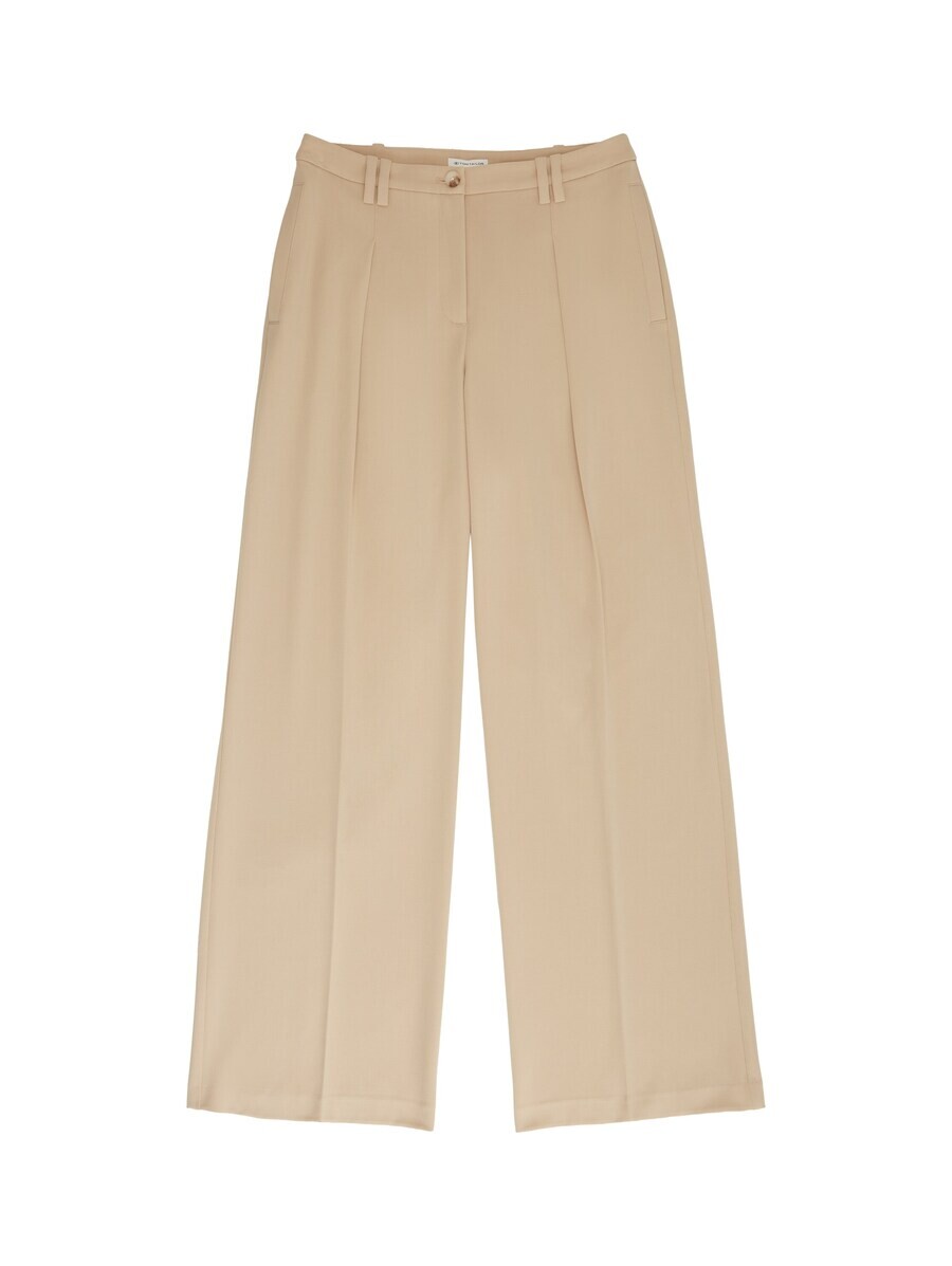 

Брюки со складками спереди TOM TAILOR Wide leg Pleat-Front Pants Lea, бежевый