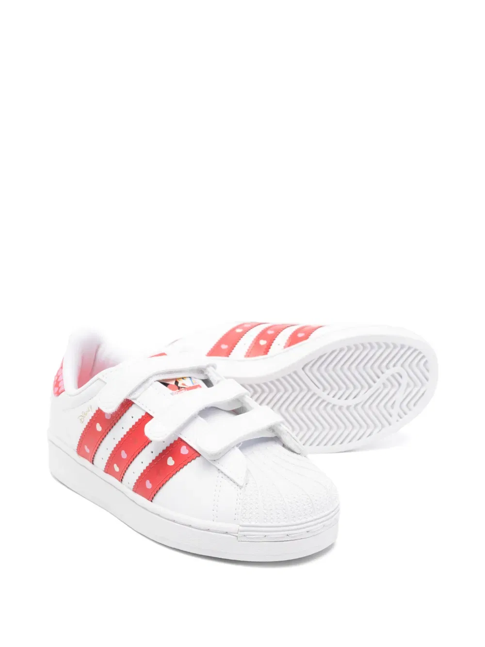 Кроссовки Disney Superstar Led Lights CF C с ремешком на липучке Adidas Originals Kids, белый — фото 2