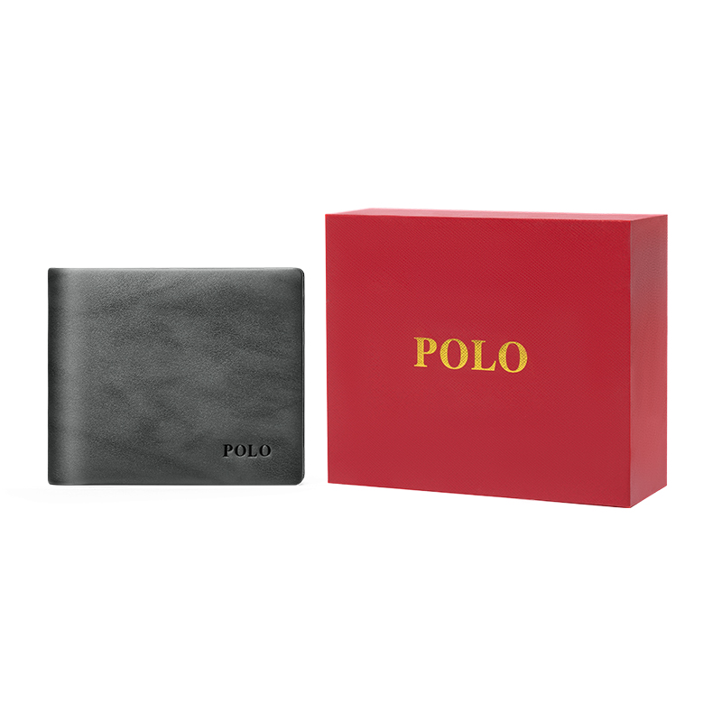 

POLO Кожаный кошелек для монет и карт мужской, Gray Green (Style 1)