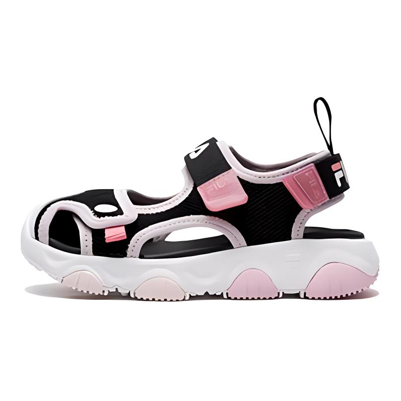 FILA KIDS Детские сандалии Jagger2 Mars Slip Low Top, черные, розовые, детские — фото 2
