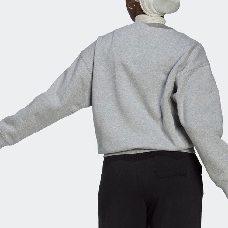 Толстовка женская серая Adidas — фото 4