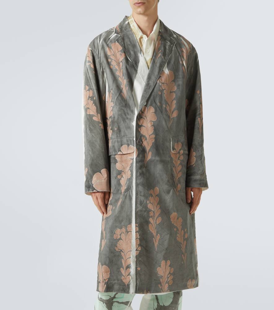 Двубортное пальто из хлопка с принтом Dries Van Noten, Dessin D — фото 3