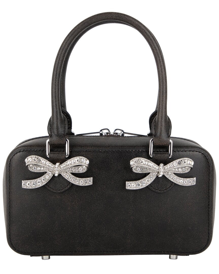 

Self-Portrait Мини-сумка-тоут из состаренной кожи, черный