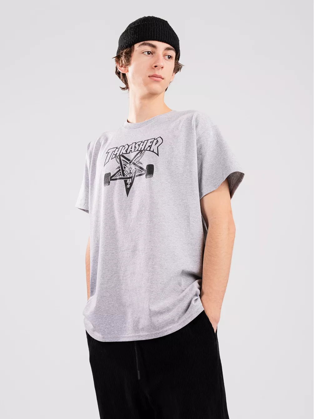

Футболка со скейт-козой Thrasher, серый