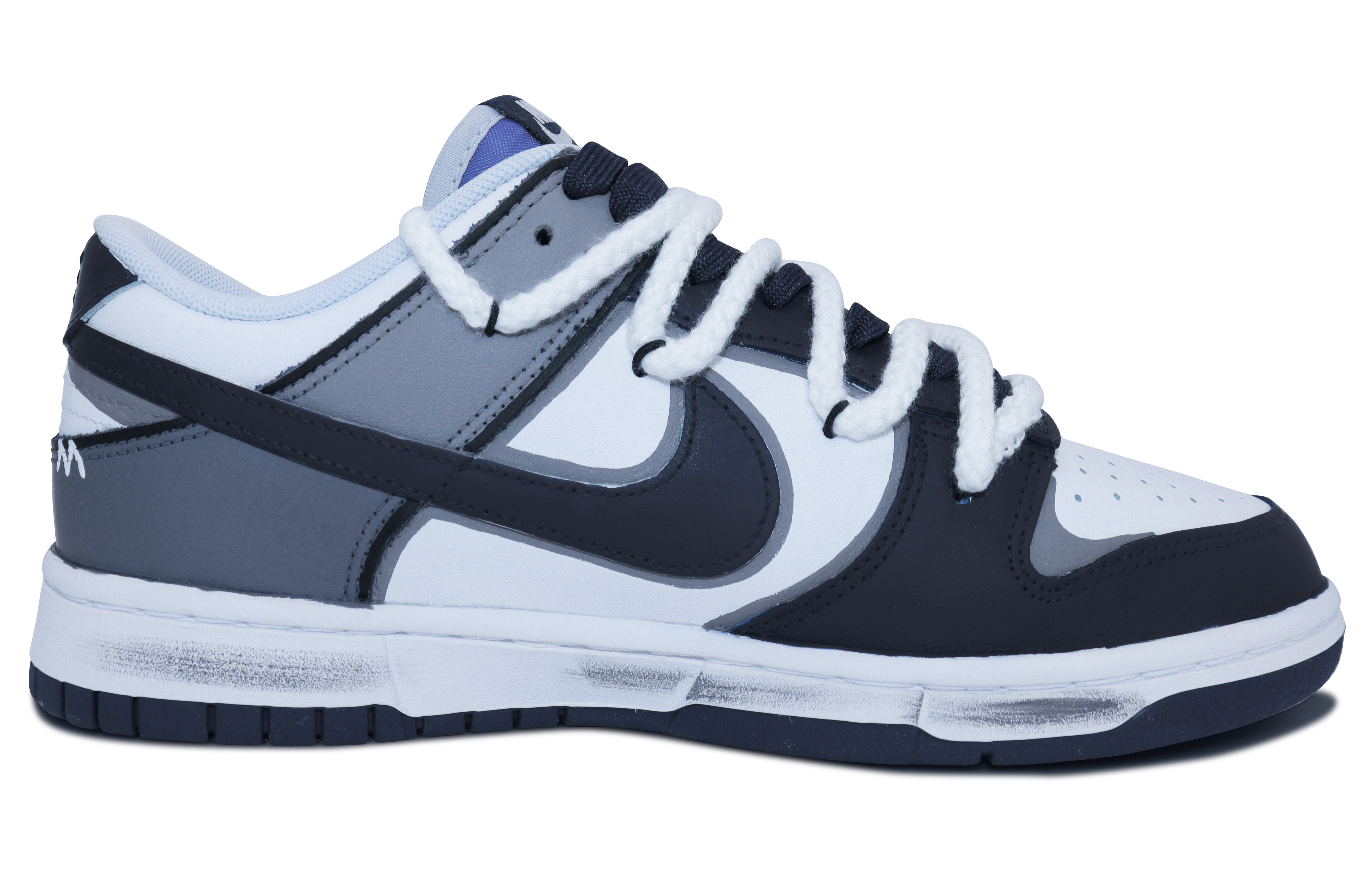 

Кроссовки Nike Dunk Skateboarding Shoes Unisex Low-top Grey/white/blue, серый