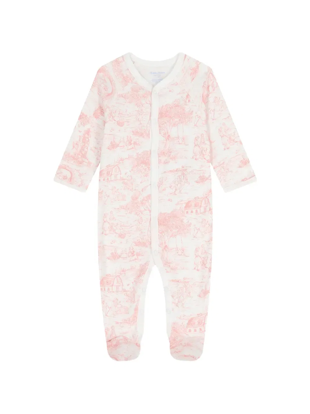 Комплект детского комбинезона с принтом Polo Ralph Lauren Kids, розовый — фото 3