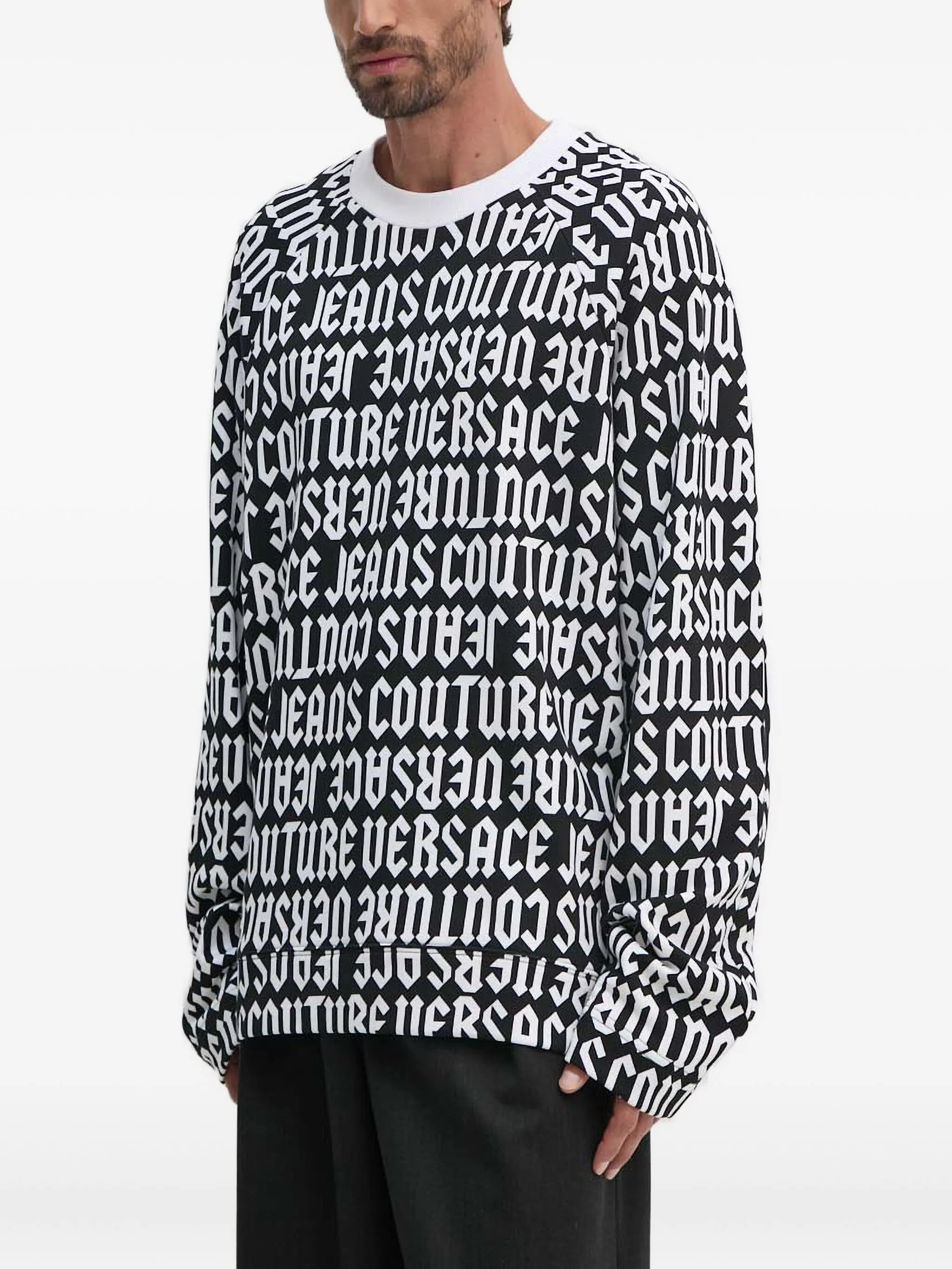 

Толстовка с логотипом Versace Jeans Couture, черный