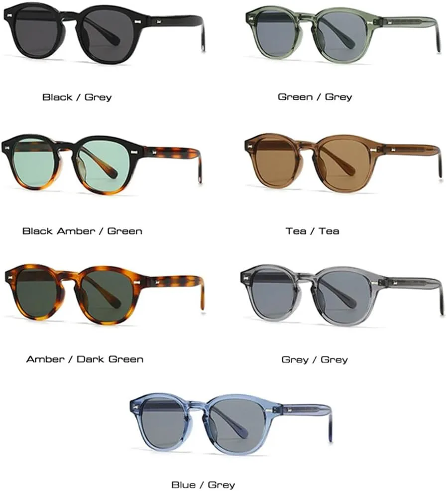 

Панк-солнцезащитные очки с круглым оправой UV400 и заклепками для женщин и мужчин, для занятий спортом на открытом воздухе и верховой езды UYPTK, C7 Blue Gray