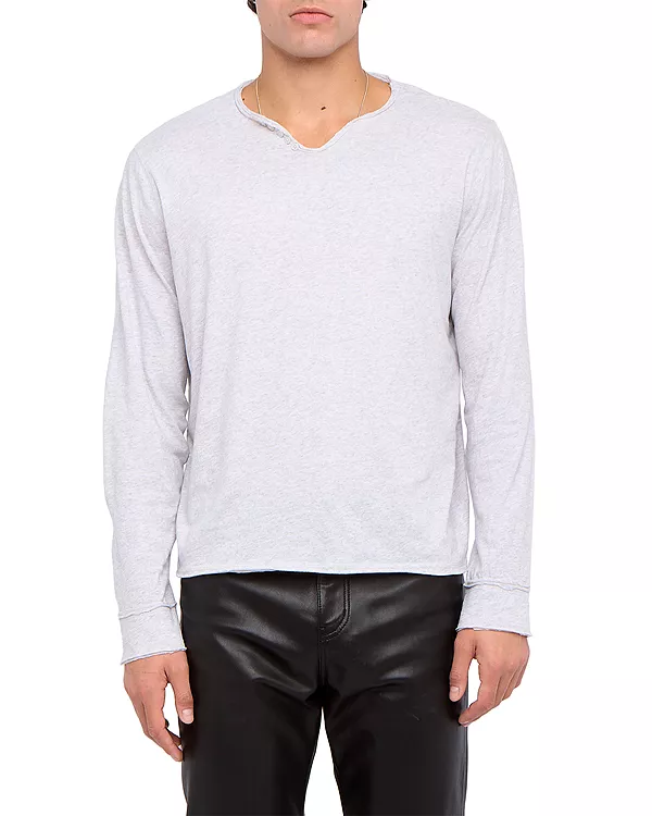 

Хенли футболка «Монастир» в стиле рок-н-ролл Zadig & Voltaire, серый