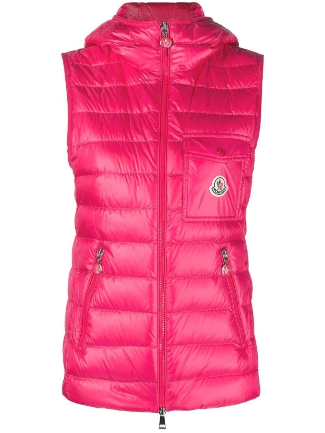 

Moncler жилет Glygos с капюшоном, розовый