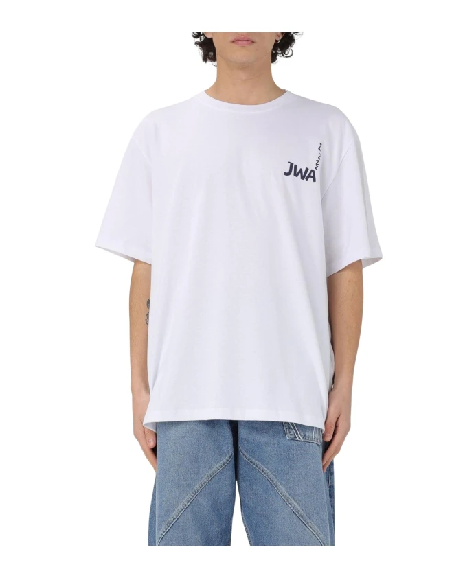 

Футболка с коротким рукавом и круглым вырезом Jw Anderson, белый