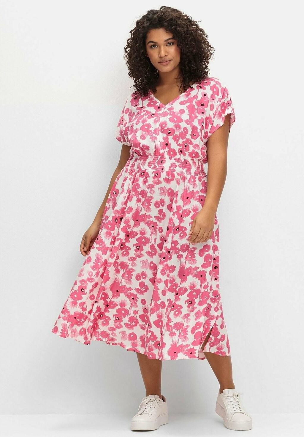 

Повседневное платье Sheego, цвет magenta gemustert